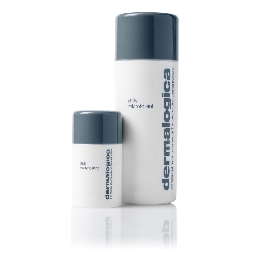 Two Dermalogica daily microfoliant bottles on a white background